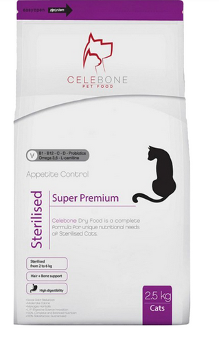 غذاي گربه عقيم شده celebon sterilized 2.5kg