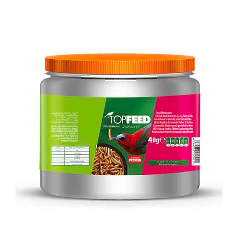 كرم خشك شده (ميل ورم) Topfeed 40gr
