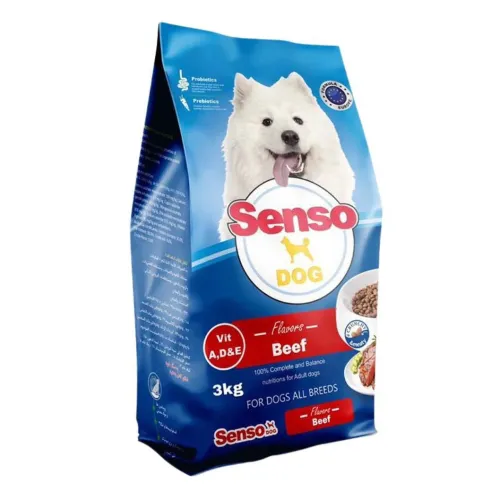 غذاي خشك سگ بالغ 800 گرمي با طعم گوشت گوساله senso dog