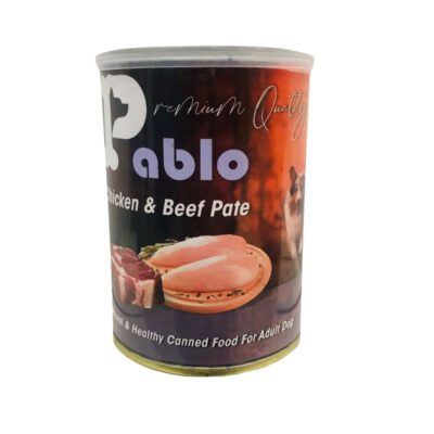 كنسرو سگ با طعم مرغ و گوشت pablo 400g