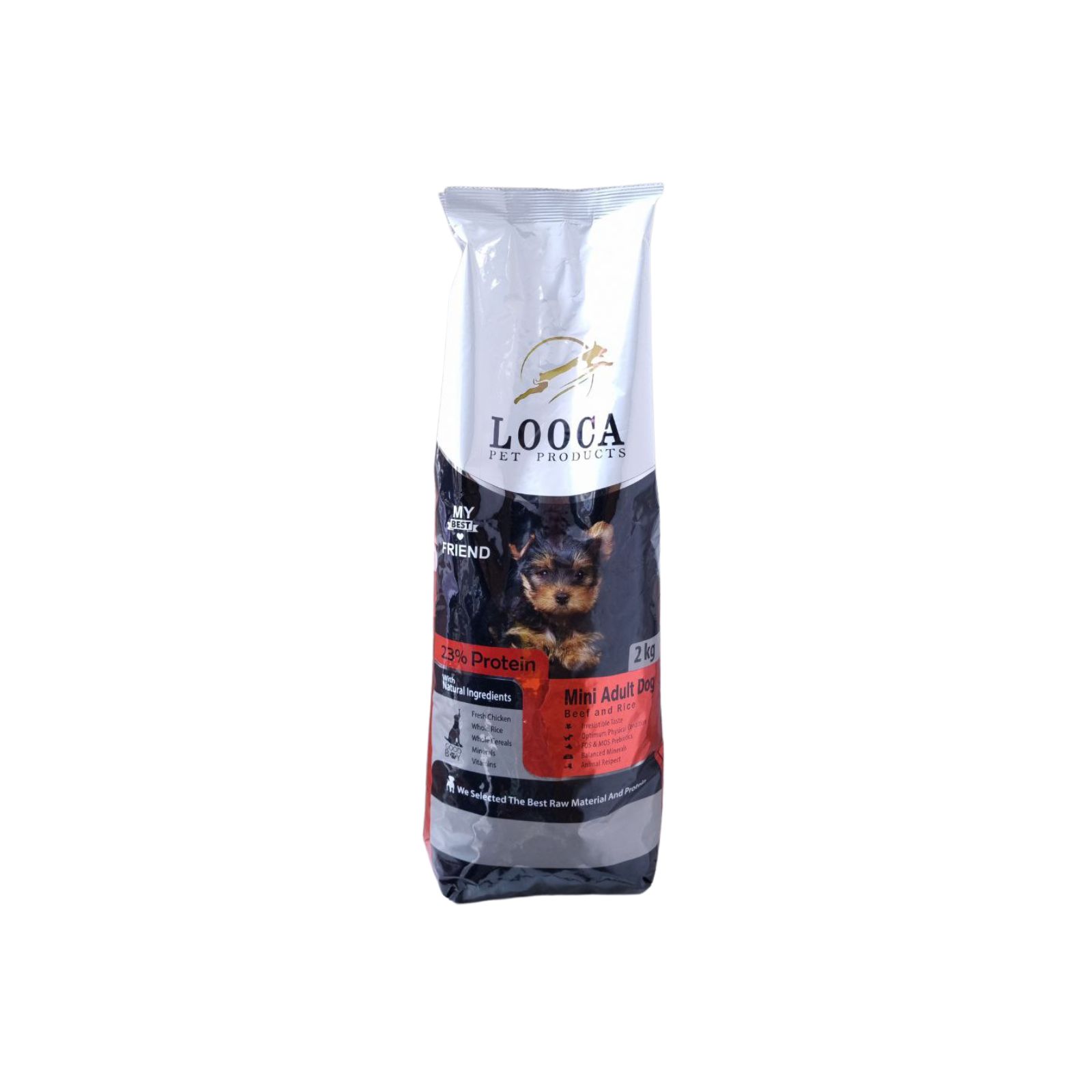 looca dog adult mini beef & rice 2kg
